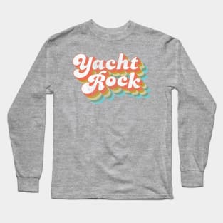 Vintage Fade Yacht Rock Party Boat Drinking product Long Sleeve T-Shirt